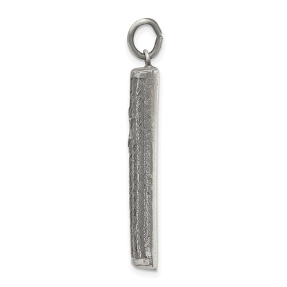 Sterling Silver Antiqued Mezuzah Pendant