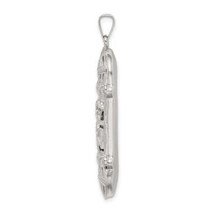 Sterling Silver Fancy Mezuzah Pendant