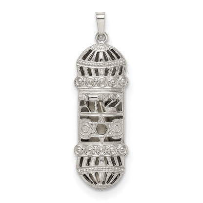 Sterling Silver Fancy Mezuzah Pendant