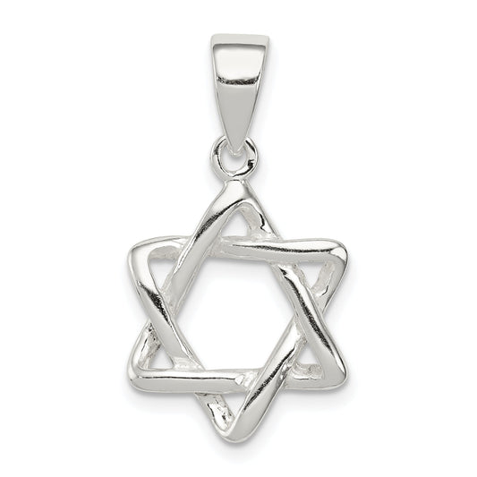 Sterling Silver 3-D Star Of David Pendant