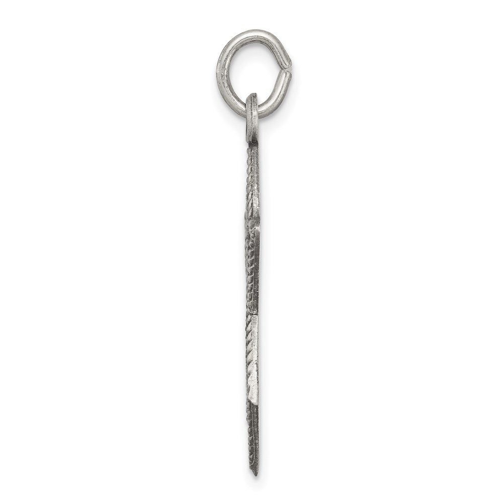 Sterling Silver Antiqued Star Of David Charm