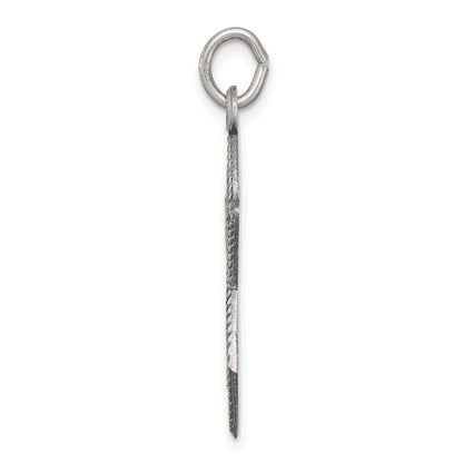 Sterling Silver Antiqued Star Of David Charm