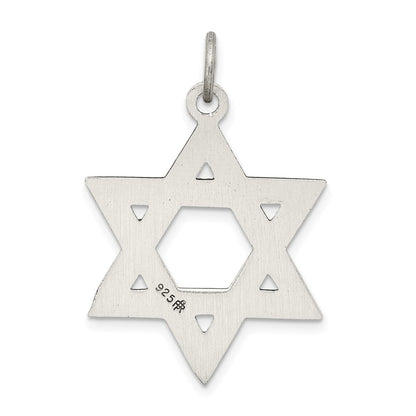 Sterling Silver Antiqued Star Of David Charm