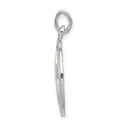 Sterling Silver Star Of David Disc Charm