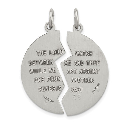 Sterling Silver Antiqued Mizpah Charm