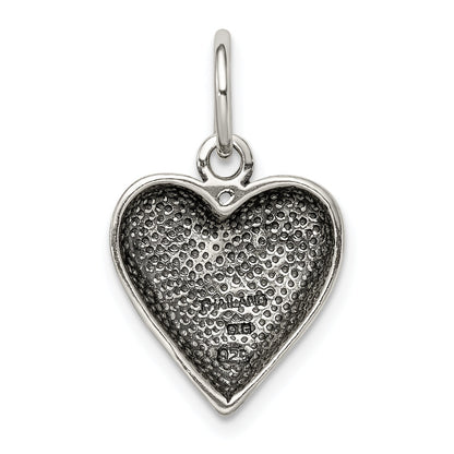 Sterling Silver Antiqued Hope Pendant