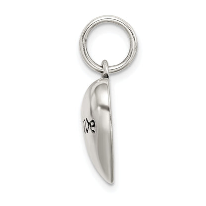 Sterling Silver Antiqued Believe Pendant