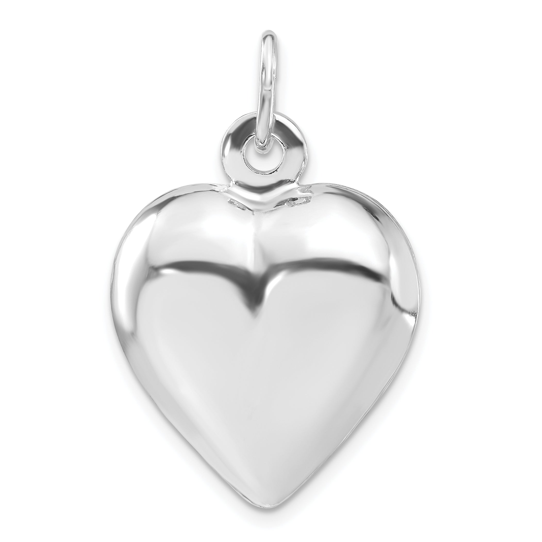 Sterling Silver Polished Puffed Heart Pendant
