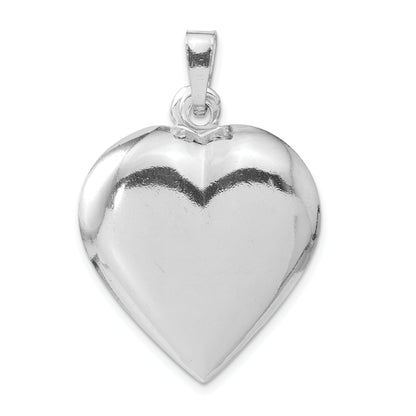 Sterling Silver Polished Puffed Heart Pendant