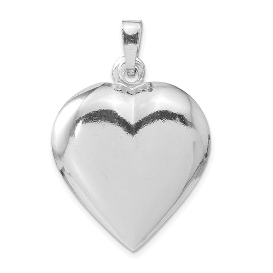 Sterling Silver Polished Puffed Heart Pendant