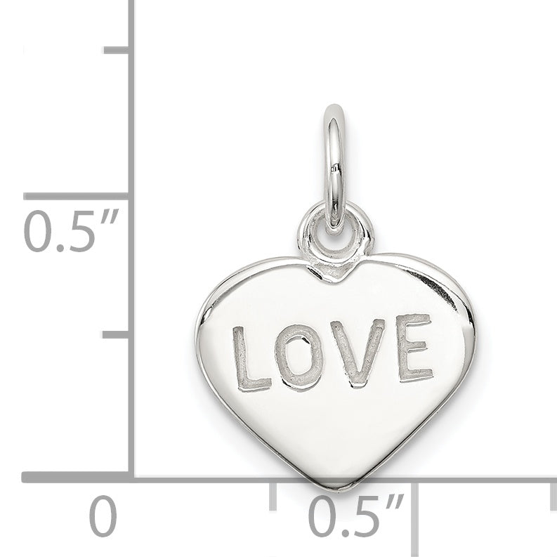Sterling Silver Love Heart Charm