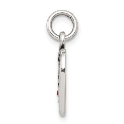 Sterling Silver Antiqued Sweet 16 Heart Charm