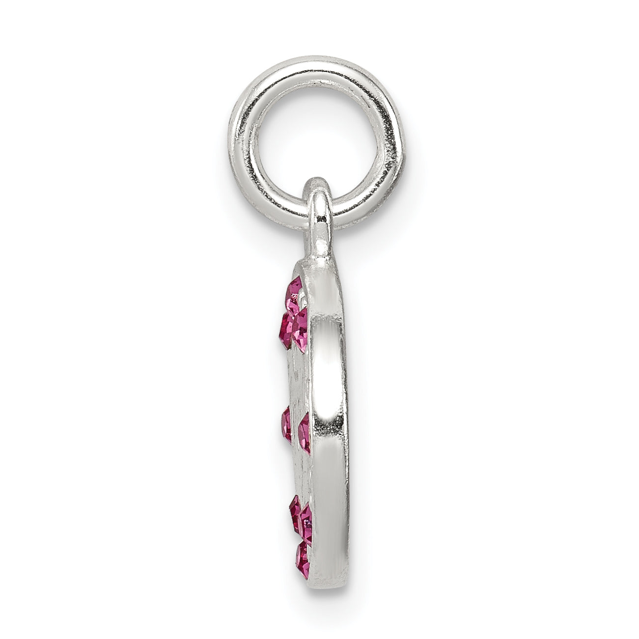 Sterling Silver W/ Stellux Crystal Angel Pendant