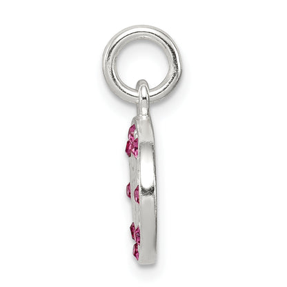 Sterling Silver W/ Stellux Crystal Angel Pendant