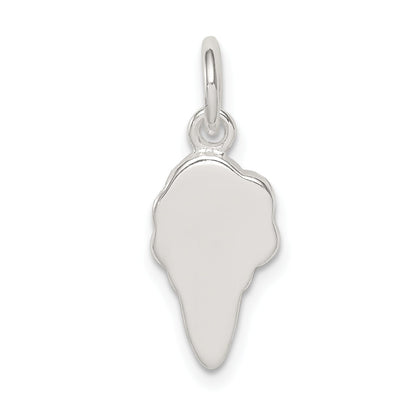 Sterling Silver Pink And Green Stellux Crystal Ice Cream Cone Charm