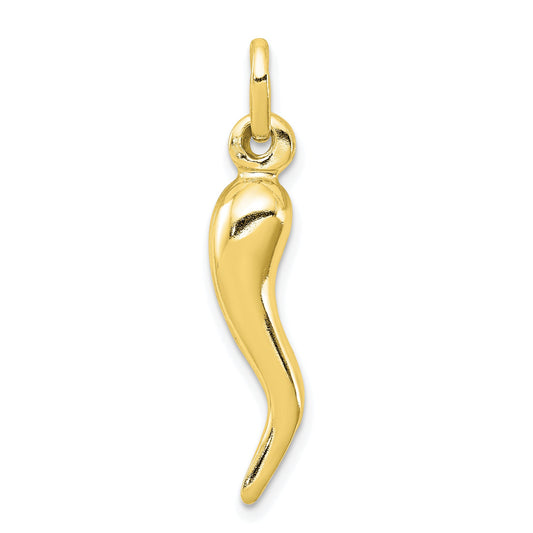 Ss/Gold Plated Sterling Silver Gold-Tone Italian Horn Charm