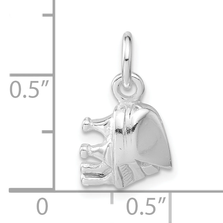 Sterling Silver Polished Piano Charm