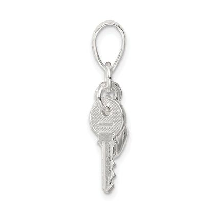 Sterling Silver Heart With Key Charm