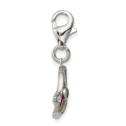 Sterling Silver Multi-Colored Enameled Fish Charm