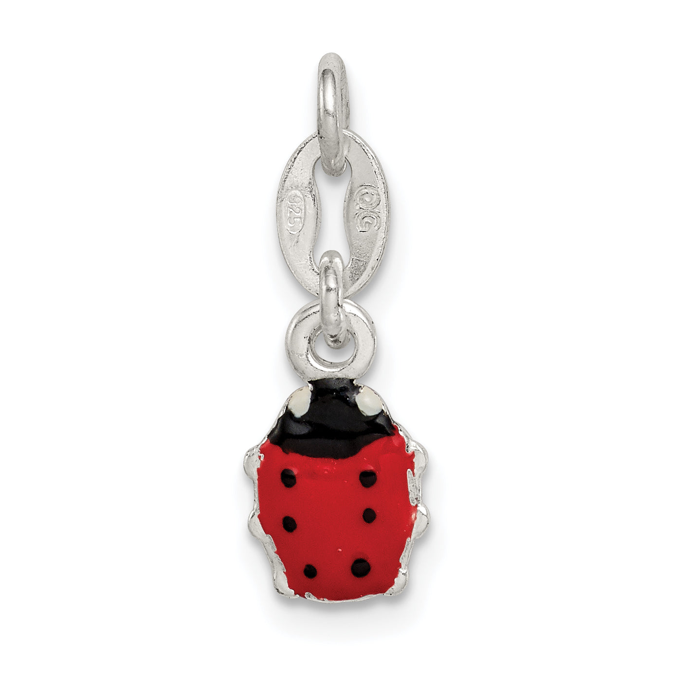 Sterling Silver Enameled Ladybug Charm