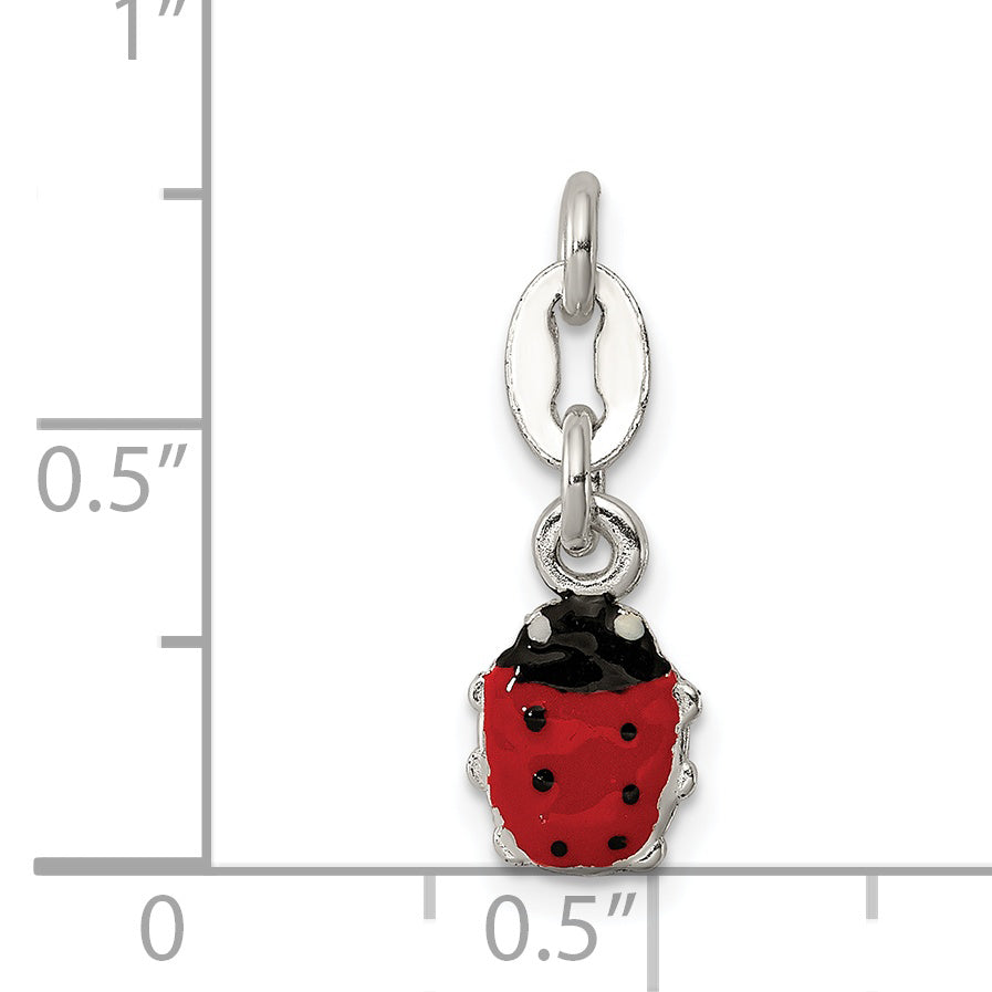 Sterling Silver Enameled Ladybug Charm