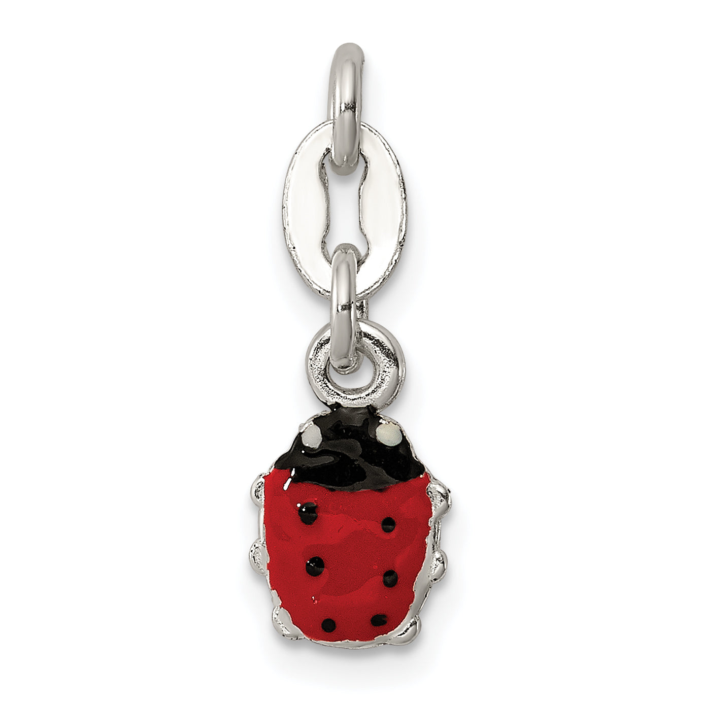 Sterling Silver Enameled Ladybug Charm