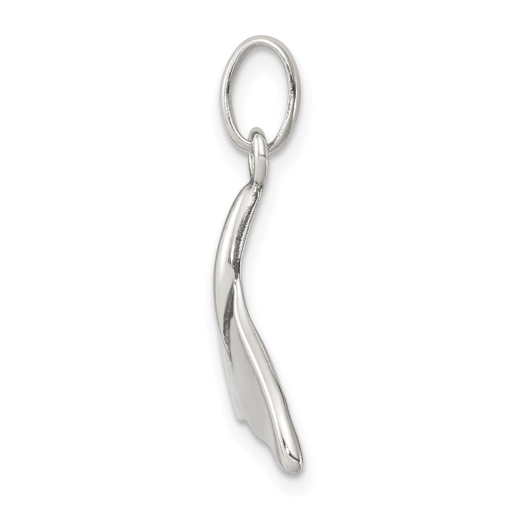 Sterling Silver Whale Tail Charm