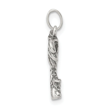 Sterling Silver Antiqued Palm Tree Charm