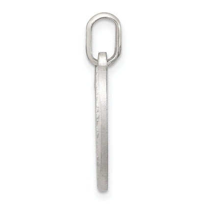 Sterling Silver Satin Angel Heart Charm