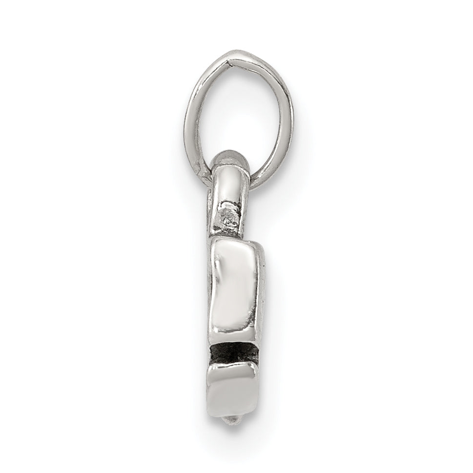 Sterling Silver Antiqued Whale Charm