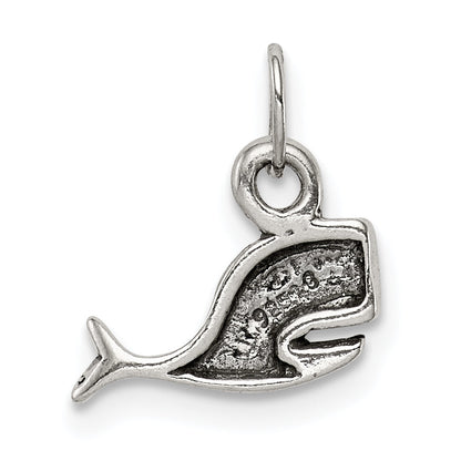 Sterling Silver Antiqued Whale Charm