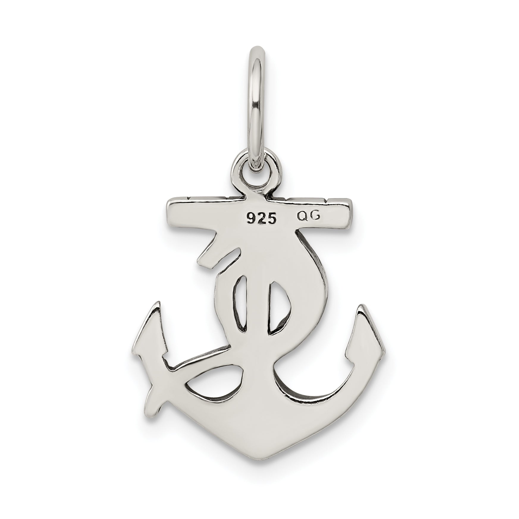 Sterling Silver Antiqued Anchor Charm