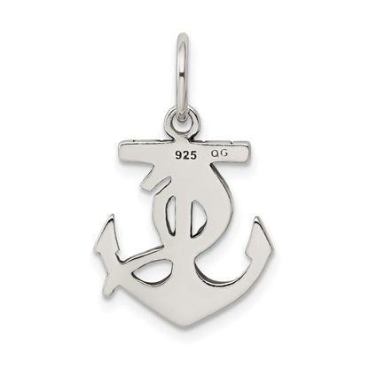 Sterling Silver Antiqued Anchor Charm