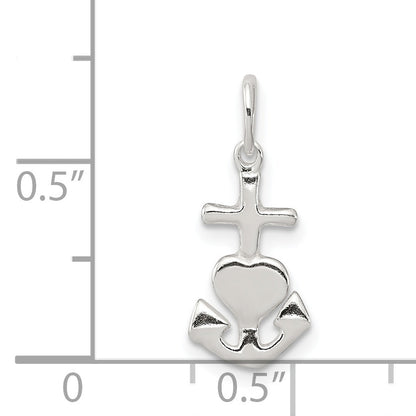 Sterling Silver Hope, Faith, And Charity Charm
