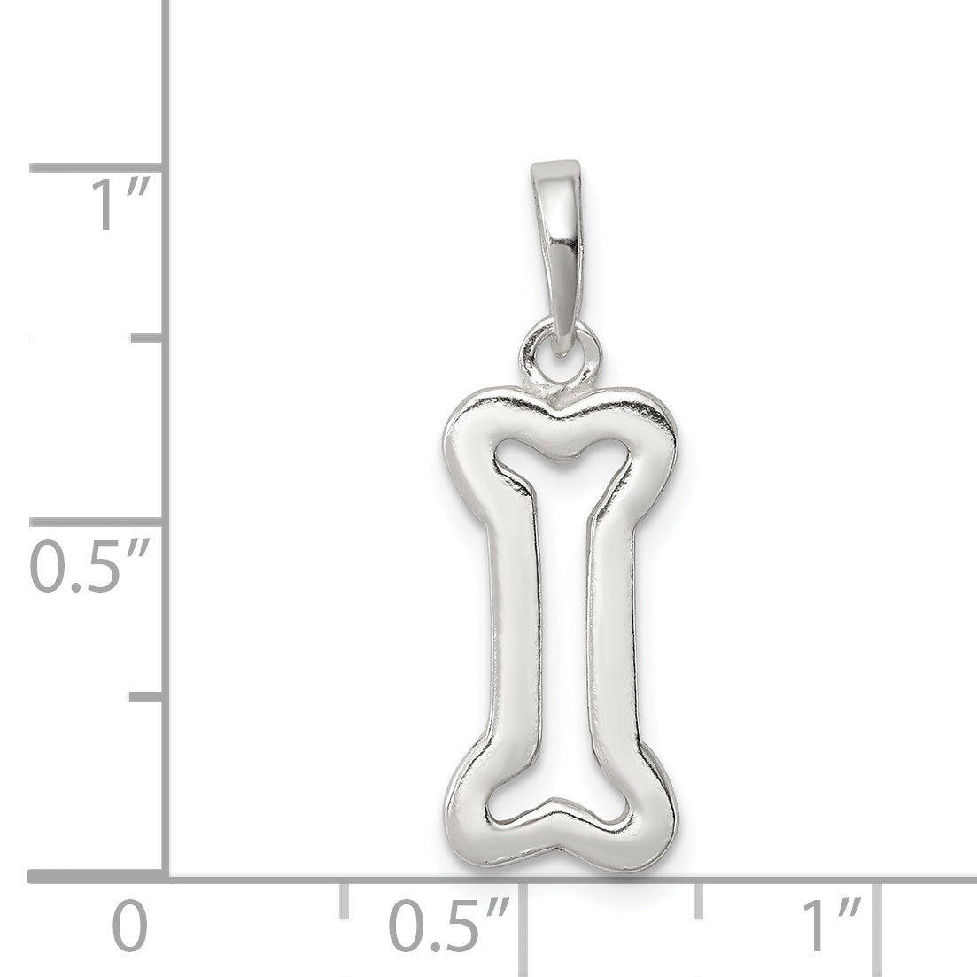 Sterling Silver Bone Pendant