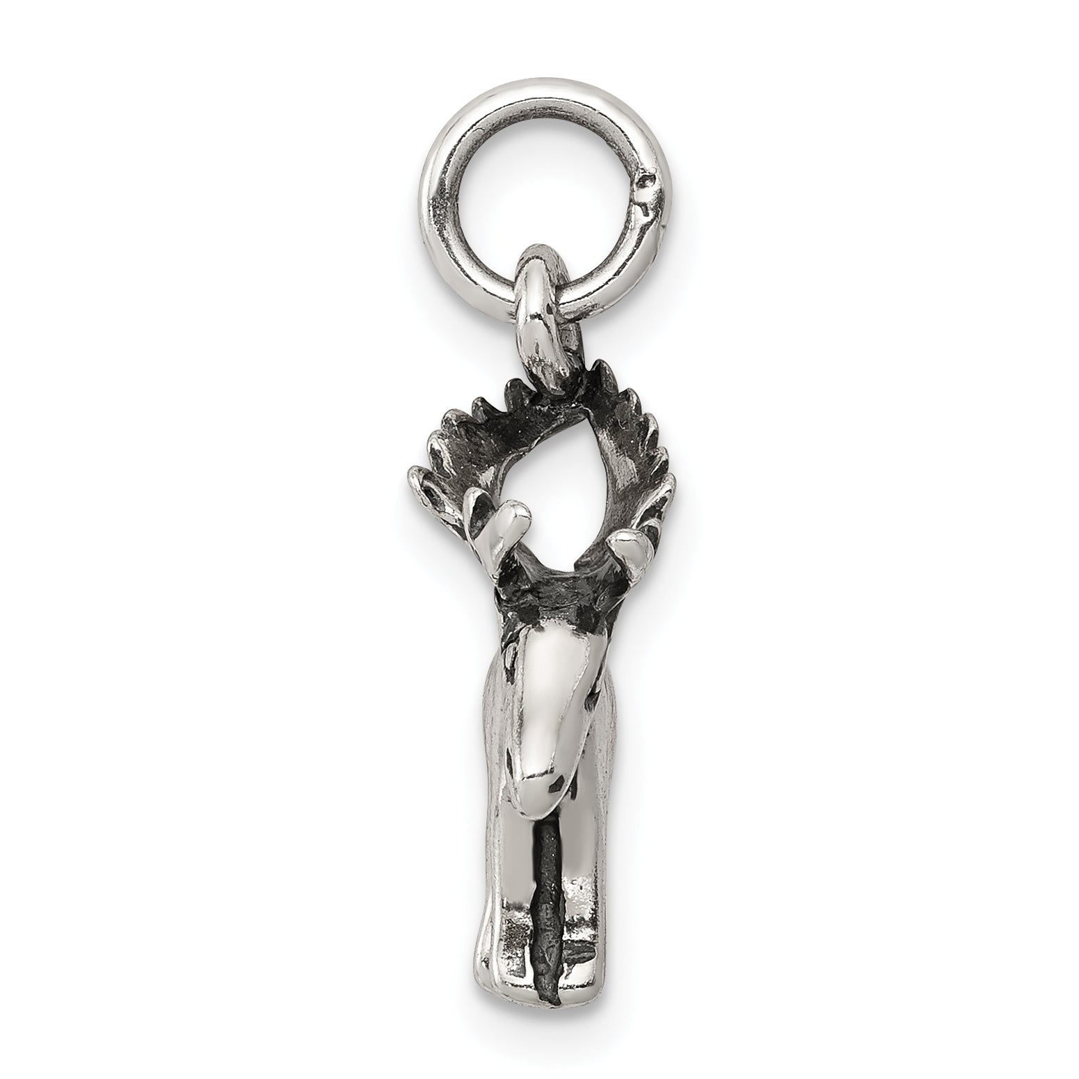 Sterling Silver Antiqued Moose Charm