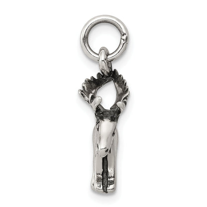 Sterling Silver Antiqued Moose Charm