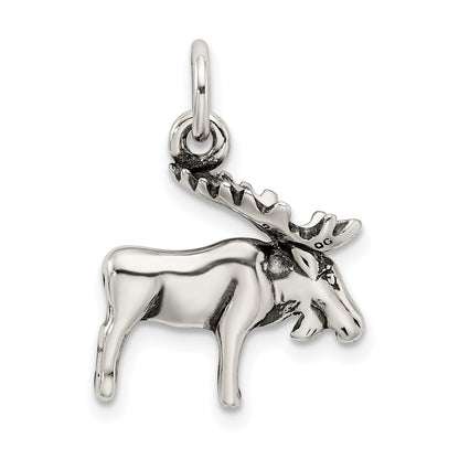 Sterling Silver Antiqued Moose Charm