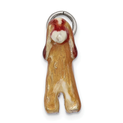 Sterling Silver Enameled Afghan Dog Charm