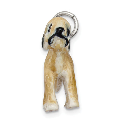 Sterling Silver Enameled Briard Charm