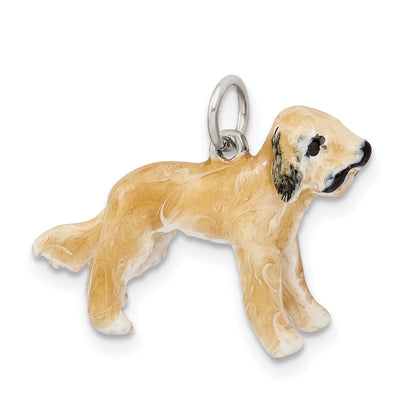 Sterling Silver Enameled Briard Charm