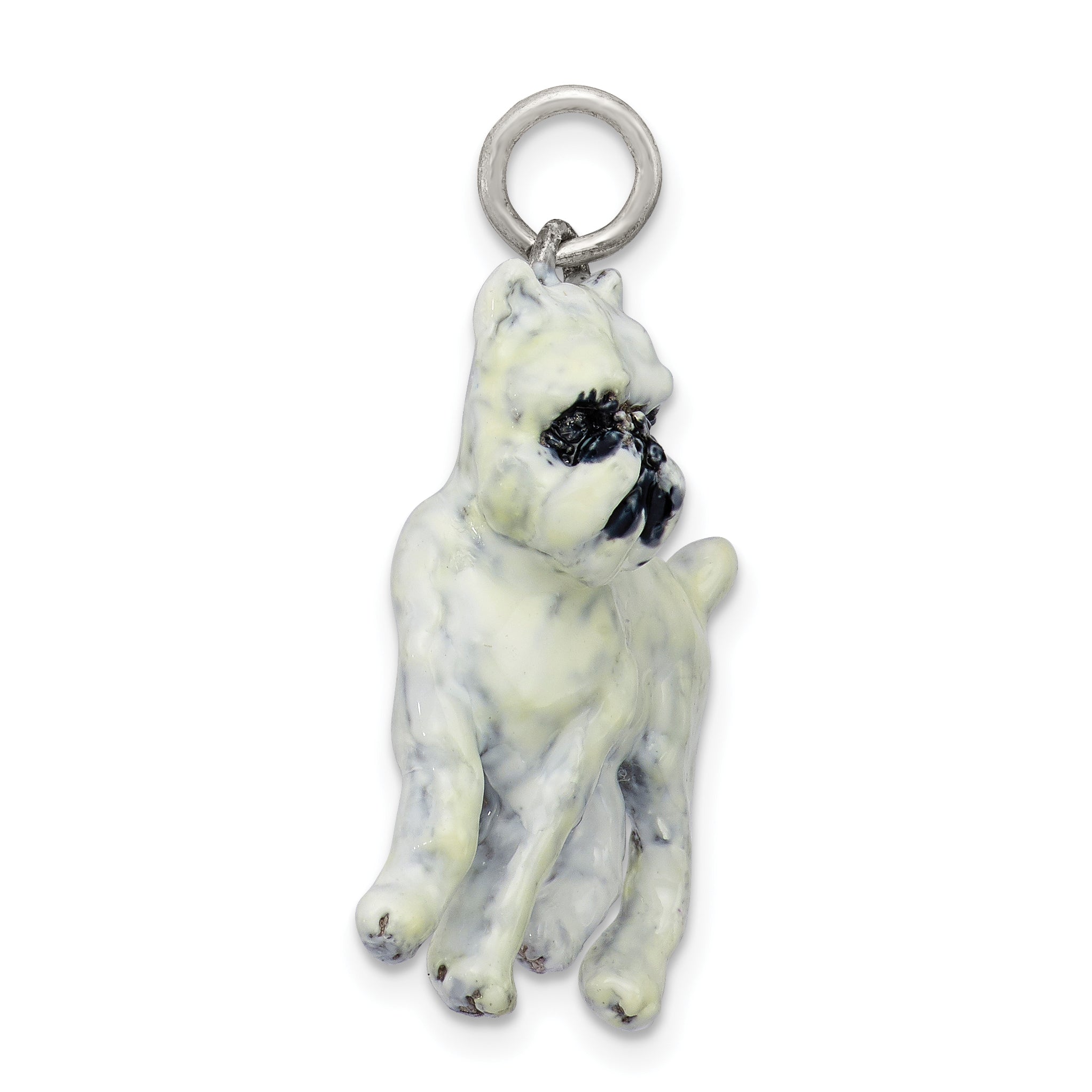 Sterling Silver Enamel Brussel Griffon Charm
