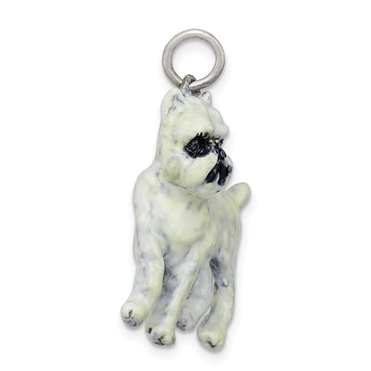 Sterling Silver Enamel Brussel Griffon Charm