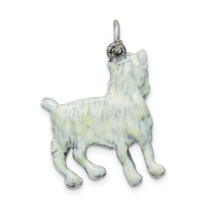Sterling Silver Enamel Brussel Griffon Charm
