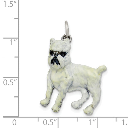 Sterling Silver Enamel Brussel Griffon Charm