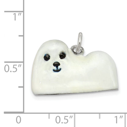 Sterling Silver Enameled Maltese Charm