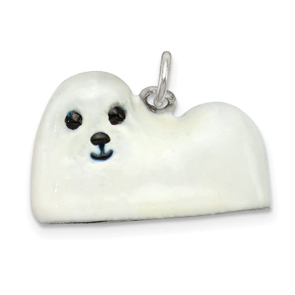 Sterling Silver Enameled Maltese Charm