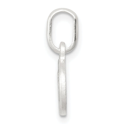 Sterling Silver Rhodium-Plated Satin Angel Charm