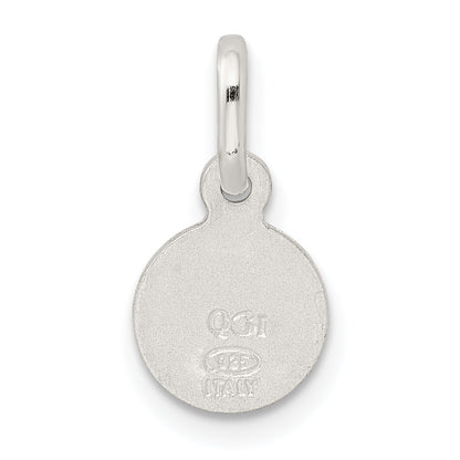 Sterling Silver Rhodium-Plated Satin Angel Charm