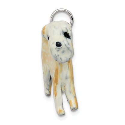 Sterling Silver Enamel Soft Coated Wheaton Terrier Charm